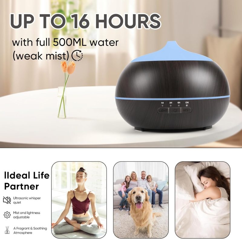 PUX-25K Essential Oil Diffuser BPA Free Ultrasonic Aromatherapy Diffuser - Image 4