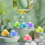 WS-30000GR Aroma Diffuser with Essential Oils Set, 500 ML Essential Oil Diffuser with Remote Control, Humidifier with 14 Color Lights